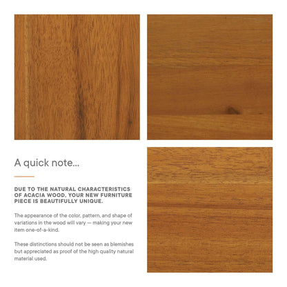 Ensemble de meubles de patio d'extérieur Tahoe en bois d'acacia, 5 pièces