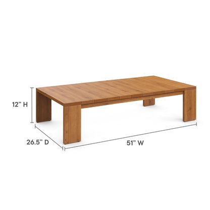 Ensemble de meubles de patio d'extérieur Tahoe en bois d'acacia, 5 pièces