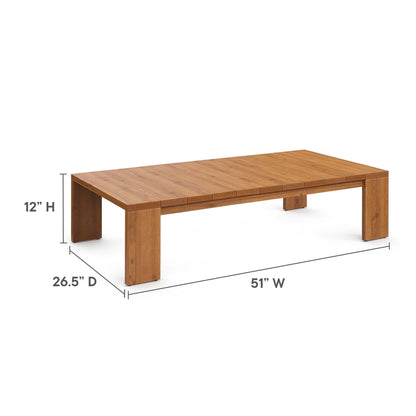 Ensemble de meubles de patio d'extérieur Tahoe en bois d'acacia, 5 pièces