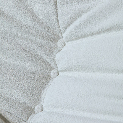 Ensembles de canapé pouf en velours Teddy