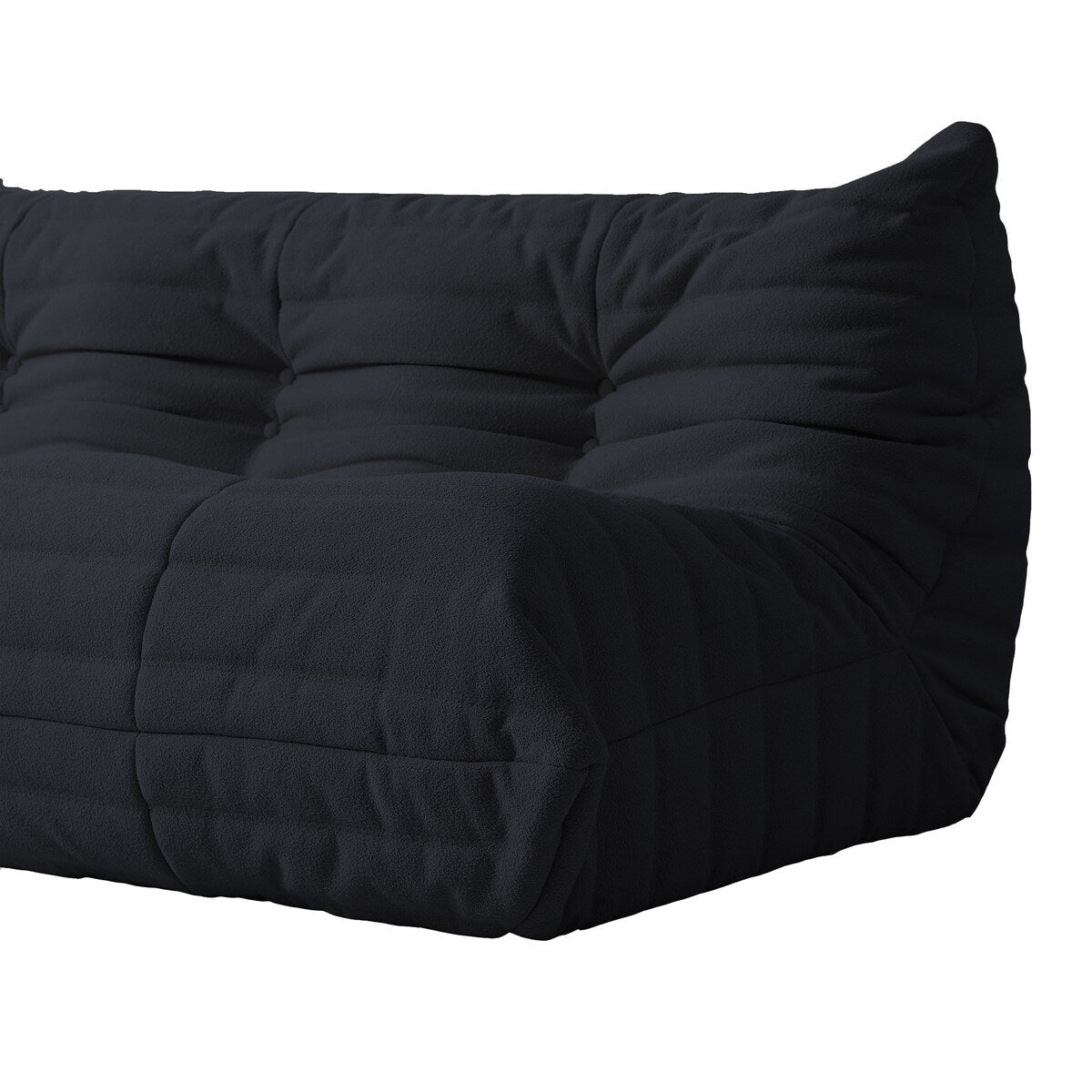 Ensembles de canapé pouf en velours Teddy