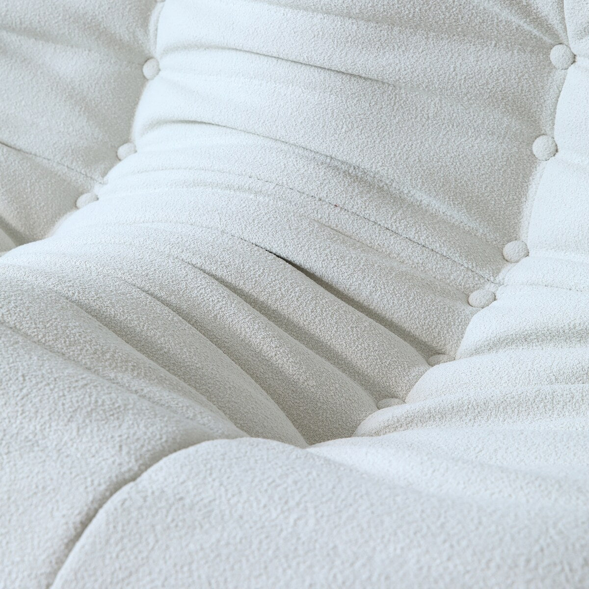 Ensembles de canapé pouf en velours Teddy