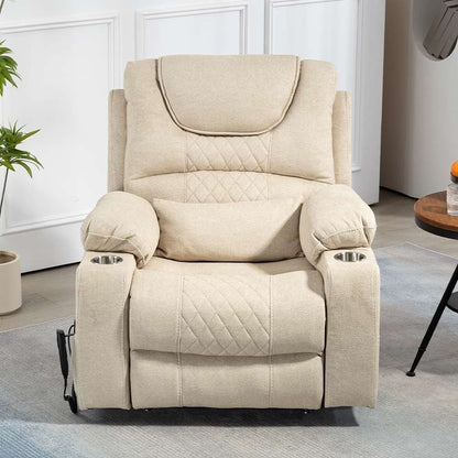 Chaise inclinable à levage électrique améliorée, modèle phare, à double moteur, avec contrôle indépendant, surdimensionnée, inclinable à 180° et à dossier plat.