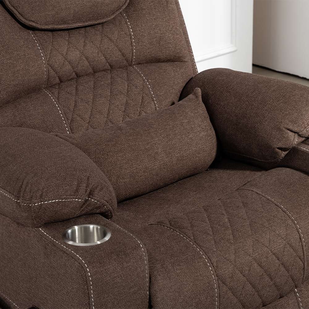Chaise inclinable à levage électrique améliorée, modèle phare, à double moteur, avec contrôle indépendant, surdimensionnée, inclinable à 180° et à dossier plat.