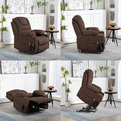 Chaise inclinable à levage électrique améliorée, modèle phare, à double moteur, avec contrôle indépendant, surdimensionnée, inclinable à 180° et à dossier plat.