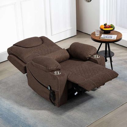 Chaise inclinable à levage électrique améliorée, modèle phare, à double moteur, avec contrôle indépendant, surdimensionnée, inclinable à 180° et à dossier plat.