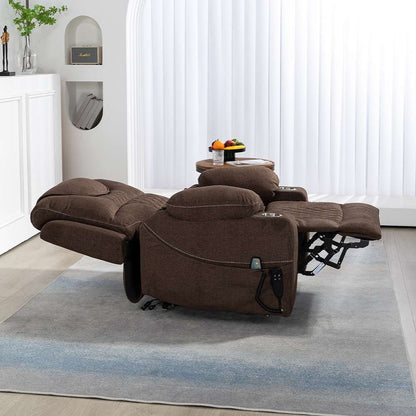 Chaise inclinable à levage électrique améliorée, modèle phare, à double moteur, avec contrôle indépendant, surdimensionnée, inclinable à 180° et à dossier plat.