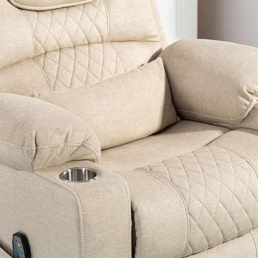 Chaise inclinable à levage électrique améliorée, modèle phare, à double moteur, avec contrôle indépendant, surdimensionnée, inclinable à 180° et à dossier plat.