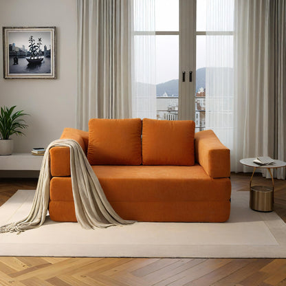 Canapé-lit convertible rembourré de 70,87 pouces, chaise convertible, canapé de sol confortable pour salon, chambre à coucher, tissu chenille