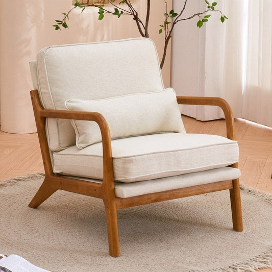 Fauteuil d'appoint capitonné de style moderne du milieu du siècle
