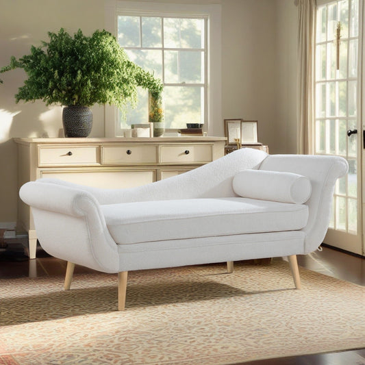Chaise longue vintage avec accoudoirs enroulés de Christopher Knight Home