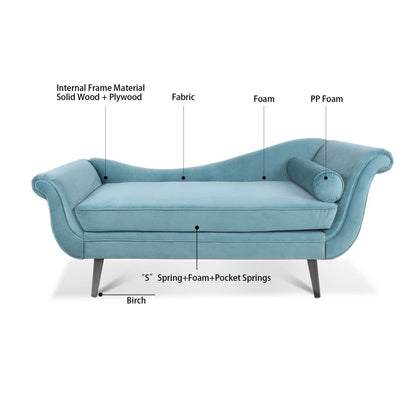 Chaise longue vintage avec accoudoirs enroulés de Christopher Knight Home