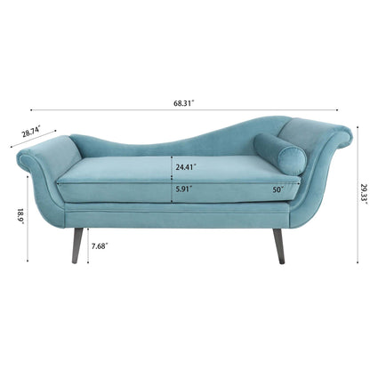 Chaise longue vintage avec accoudoirs enroulés de Christopher Knight Home