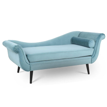 Chaise longue vintage avec accoudoirs enroulés de Christopher Knight Home