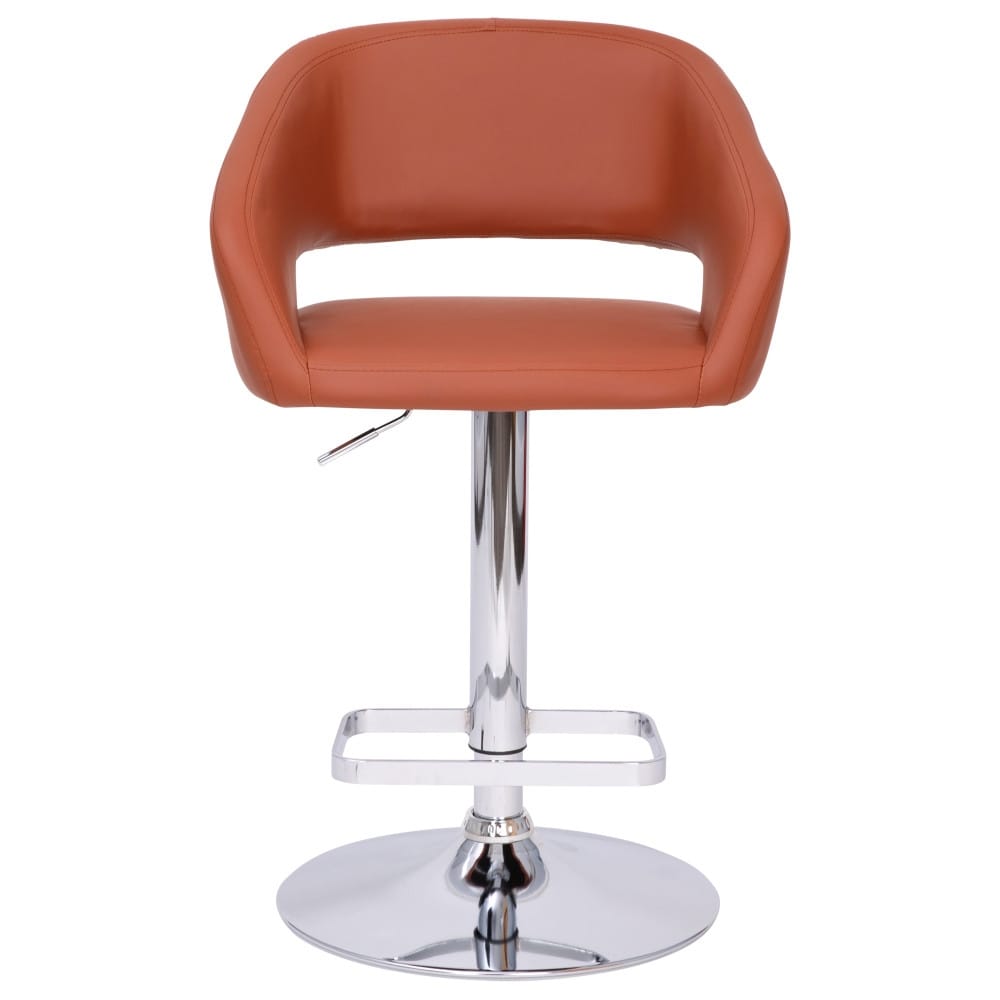 Tabouret de bar moderne rembourré et à hauteur réglable avec dossier arrondi