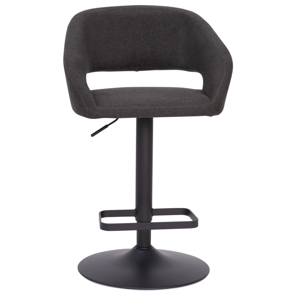 Tabouret de bar moderne rembourré et à hauteur réglable avec dossier arrondi