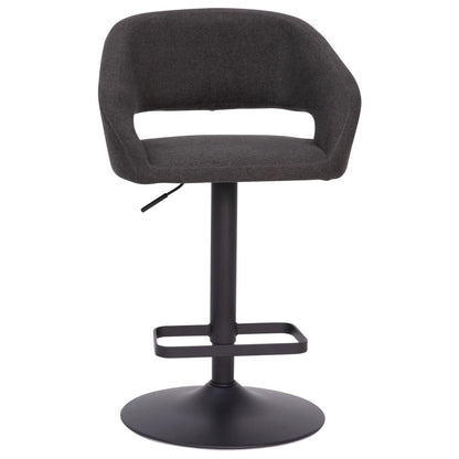 Tabouret de bar moderne rembourré et à hauteur réglable avec dossier arrondi