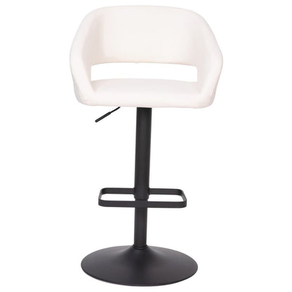 Tabouret de bar moderne rembourré et à hauteur réglable avec dossier arrondi