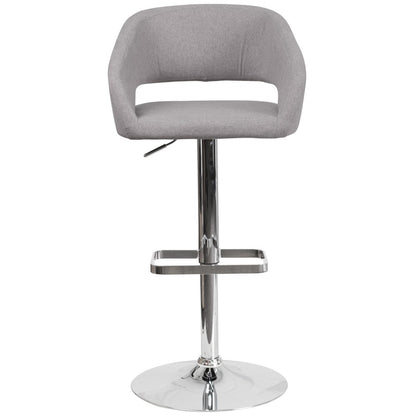 Tabouret de bar moderne rembourré et à hauteur réglable avec dossier arrondi