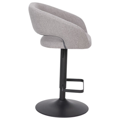 Tabouret de bar moderne rembourré et à hauteur réglable avec dossier arrondi