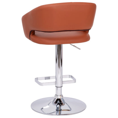 Tabouret de bar moderne rembourré et à hauteur réglable avec dossier arrondi