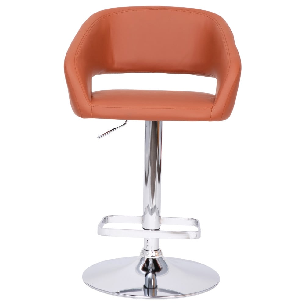 Tabouret de bar moderne rembourré et à hauteur réglable avec dossier arrondi