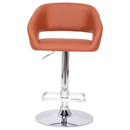 Tabouret de bar moderne rembourré et à hauteur réglable avec dossier arrondi