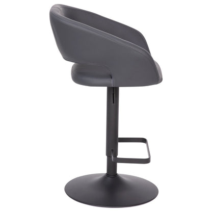 Tabouret de bar moderne rembourré et à hauteur réglable avec dossier arrondi