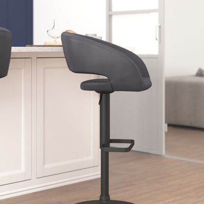 Tabouret de bar moderne rembourré et à hauteur réglable avec dossier arrondi