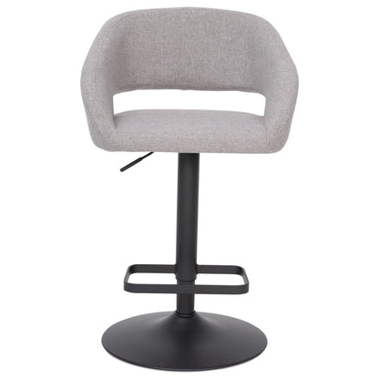 Tabouret de bar moderne rembourré et à hauteur réglable avec dossier arrondi