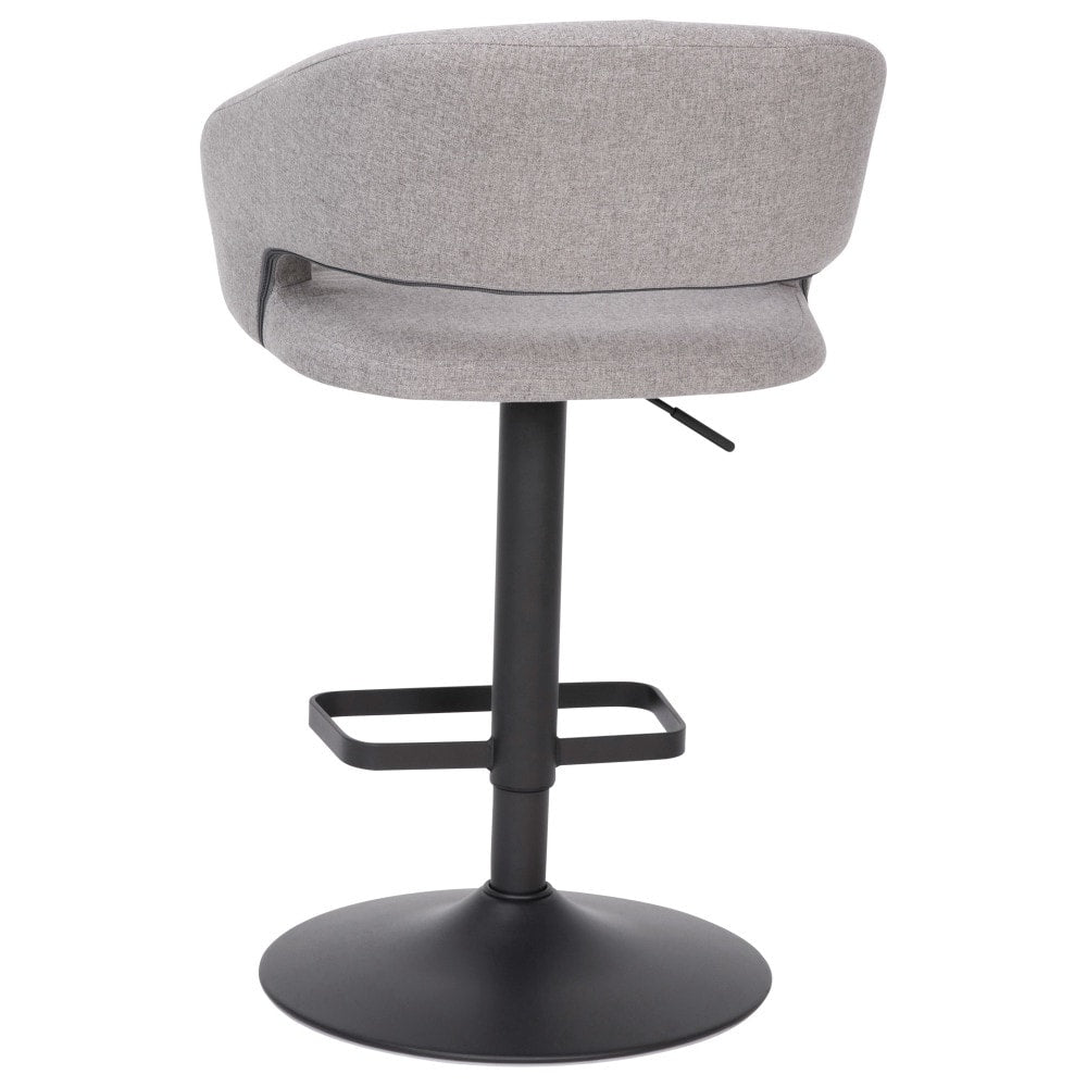 Tabouret de bar moderne rembourré et à hauteur réglable avec dossier arrondi