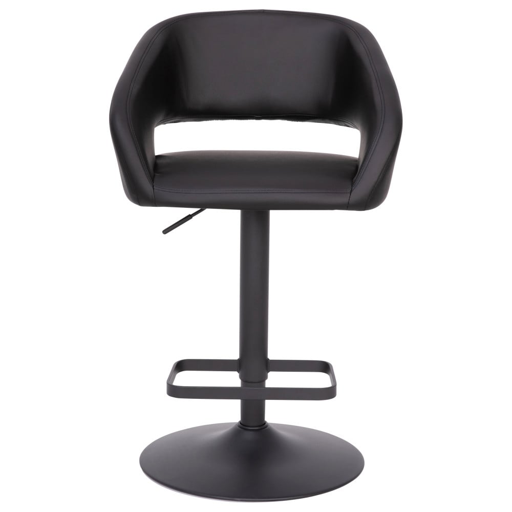 Tabouret de bar moderne rembourré et à hauteur réglable avec dossier arrondi