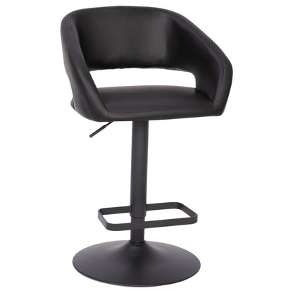 Tabouret de bar moderne rembourré et à hauteur réglable avec dossier arrondi