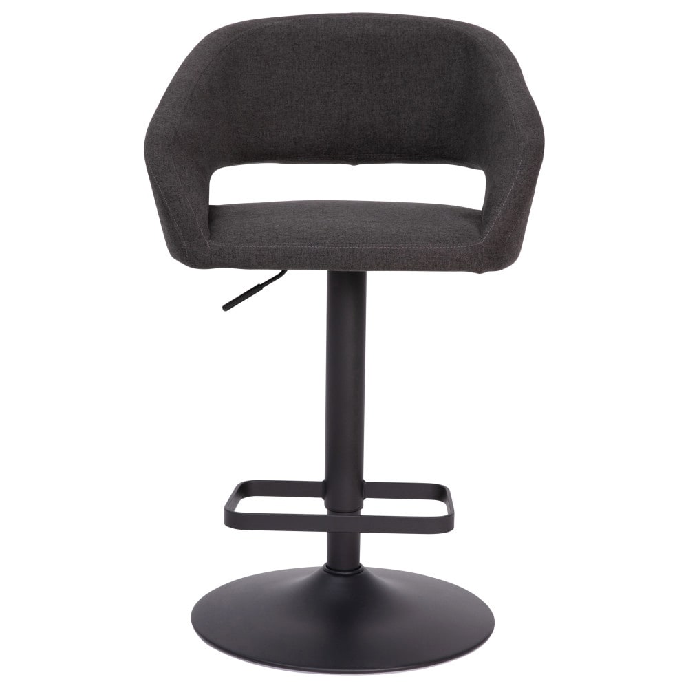 Tabouret de bar moderne rembourré et à hauteur réglable avec dossier arrondi