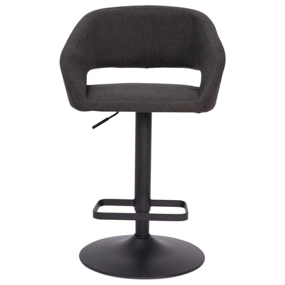 Tabouret de bar moderne rembourré et à hauteur réglable avec dossier arrondi