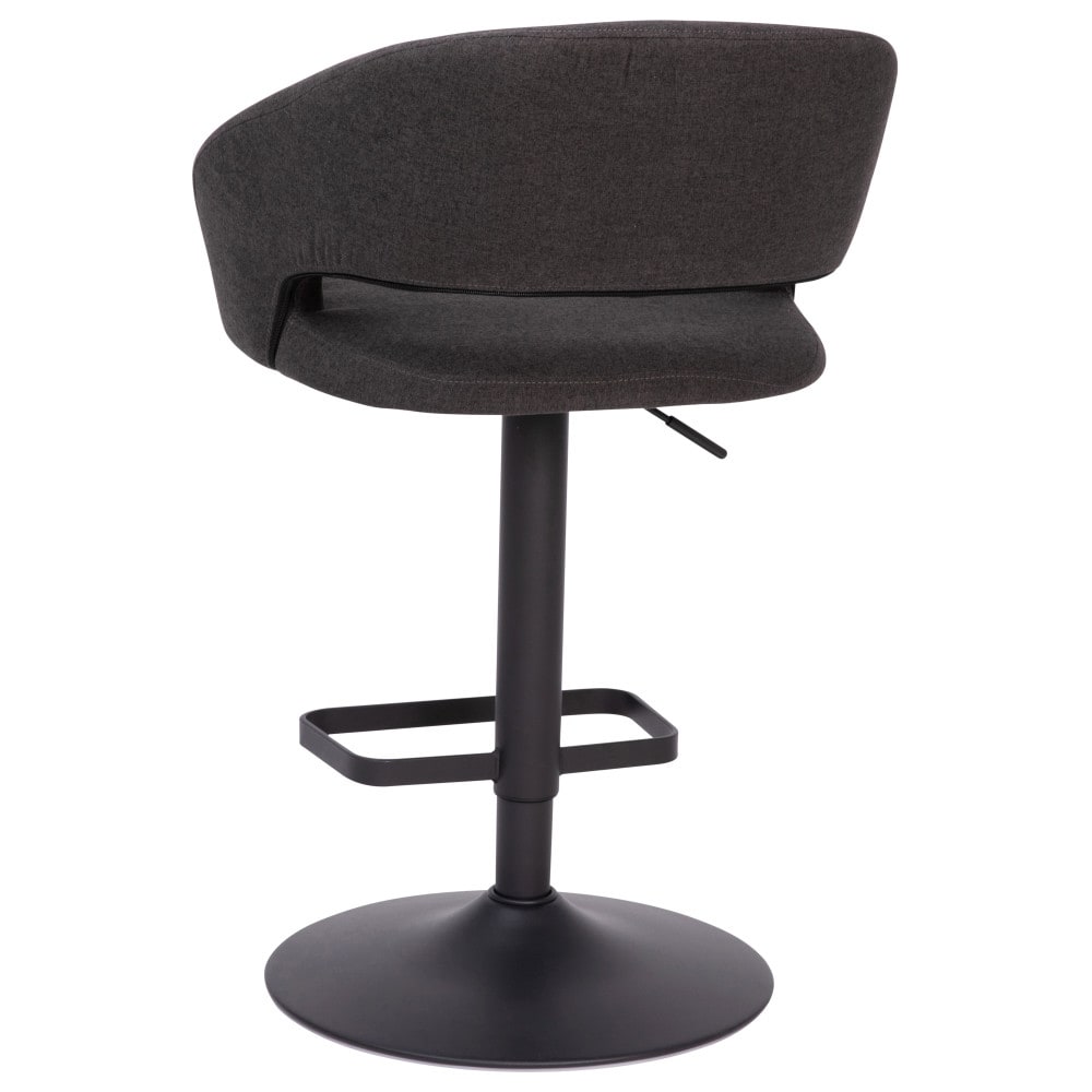 Tabouret de bar moderne rembourré et à hauteur réglable avec dossier arrondi