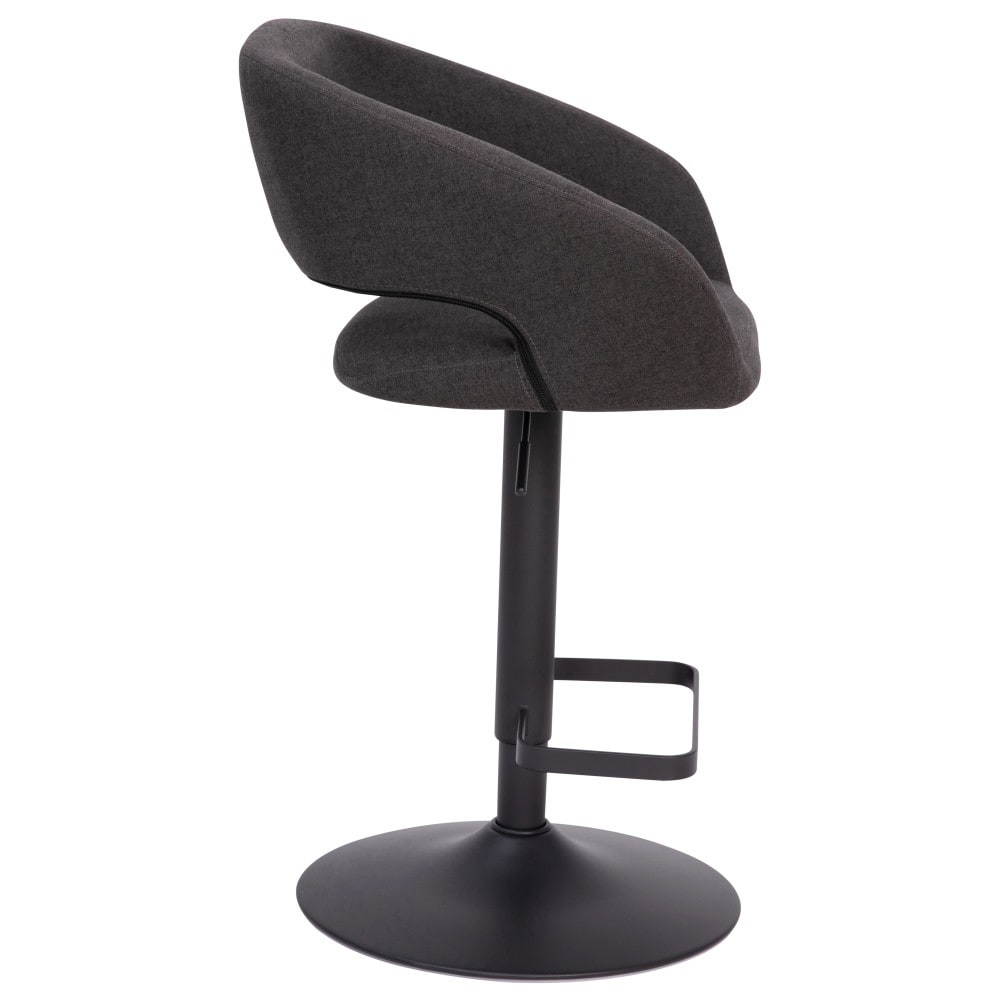 Tabouret de bar moderne rembourré et à hauteur réglable avec dossier arrondi