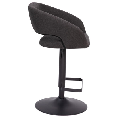 Tabouret de bar moderne rembourré et à hauteur réglable avec dossier arrondi