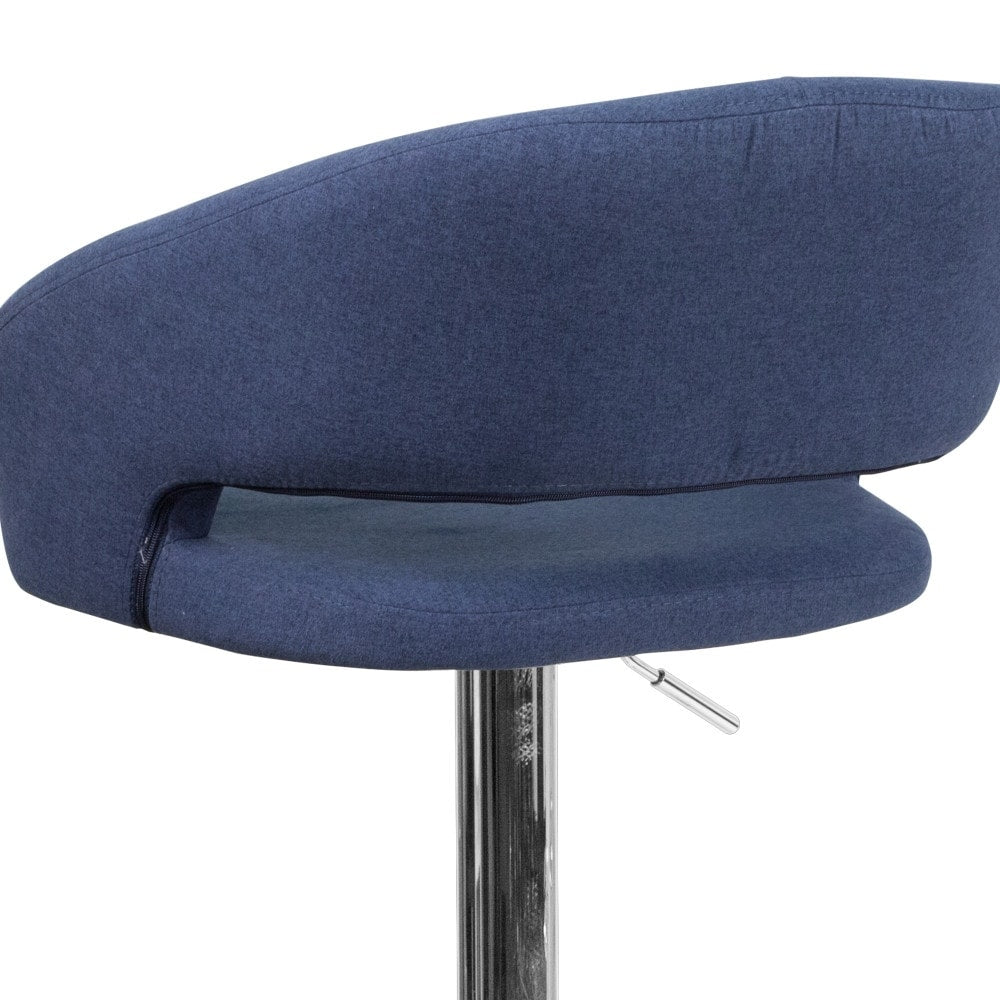 Tabouret de bar moderne rembourré et à hauteur réglable avec dossier arrondi