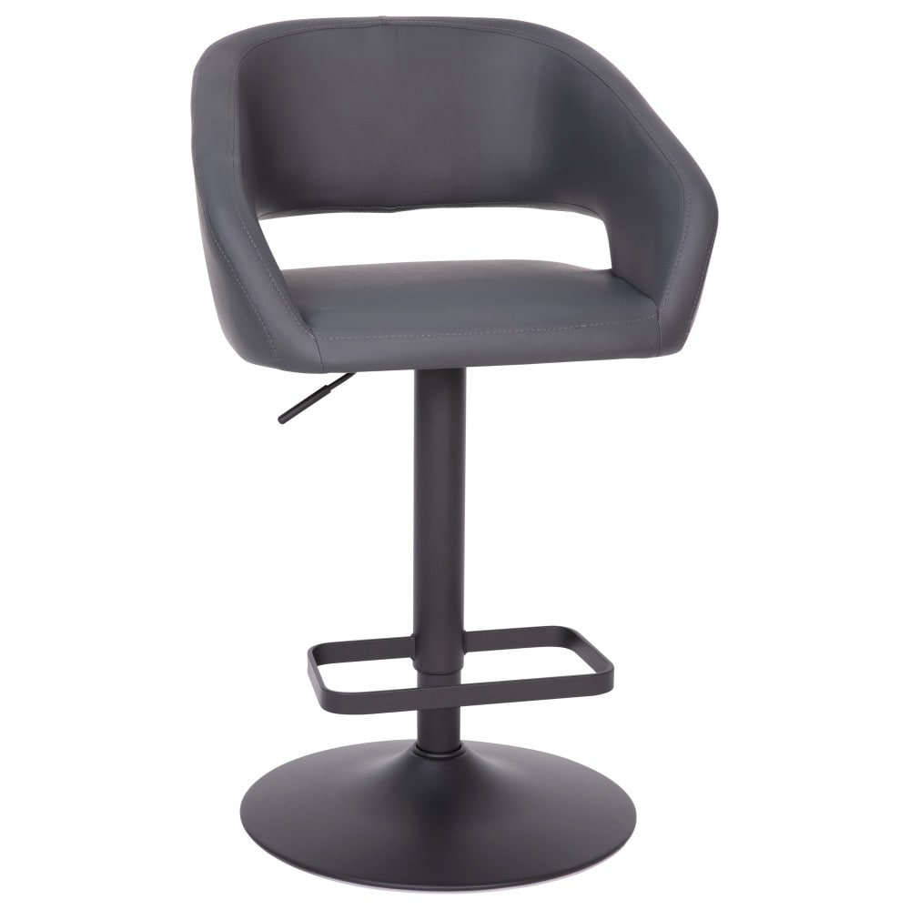 Tabouret de bar moderne rembourré et à hauteur réglable avec dossier arrondi