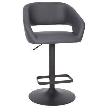 Tabouret de bar moderne rembourré et à hauteur réglable avec dossier arrondi