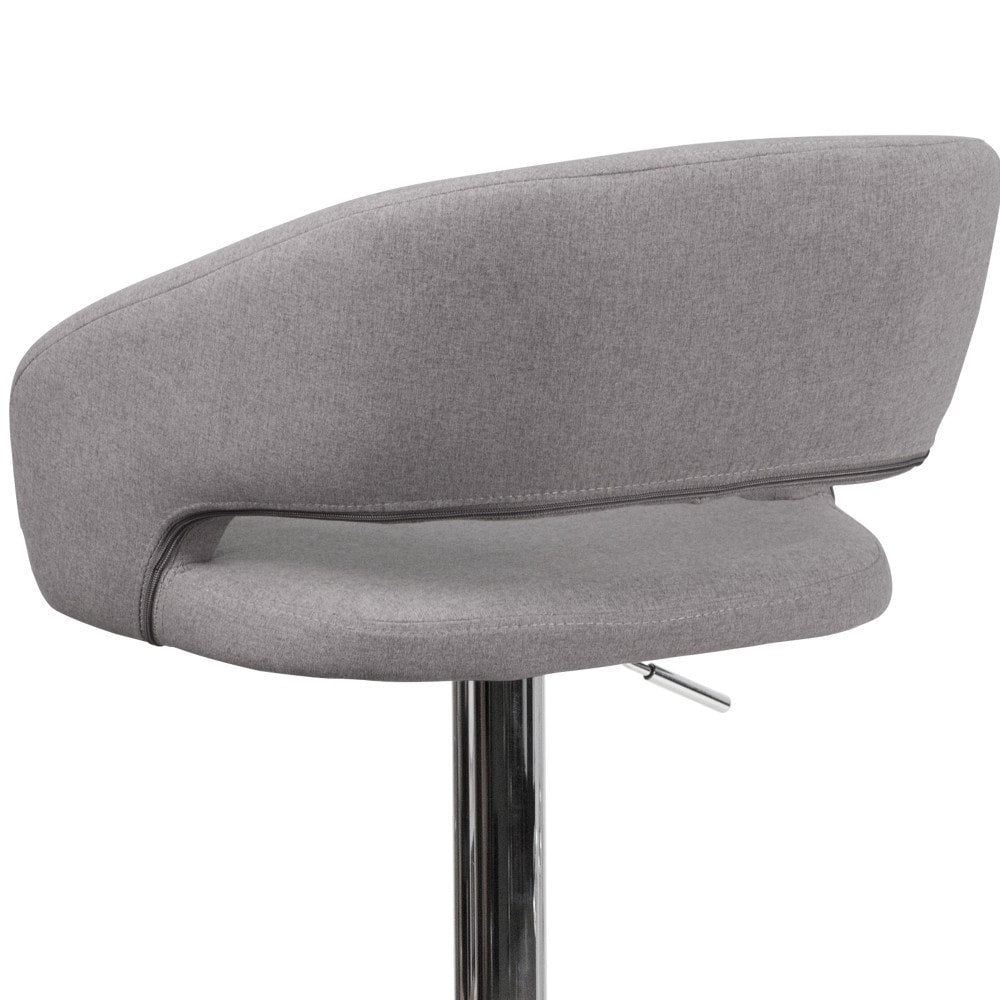 Tabouret de bar moderne rembourré et à hauteur réglable avec dossier arrondi