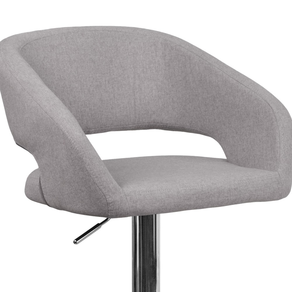 Tabouret de bar moderne rembourré et à hauteur réglable avec dossier arrondi
