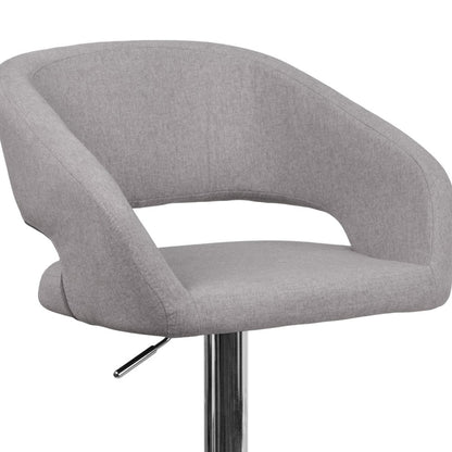 Tabouret de bar moderne rembourré et à hauteur réglable avec dossier arrondi