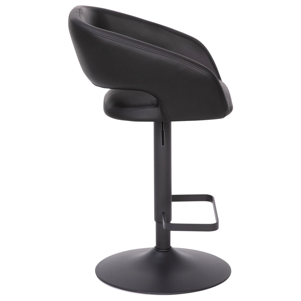 Tabouret de bar moderne rembourré et à hauteur réglable avec dossier arrondi
