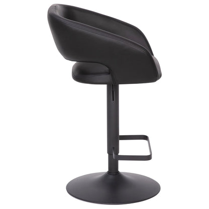 Tabouret de bar moderne rembourré et à hauteur réglable avec dossier arrondi
