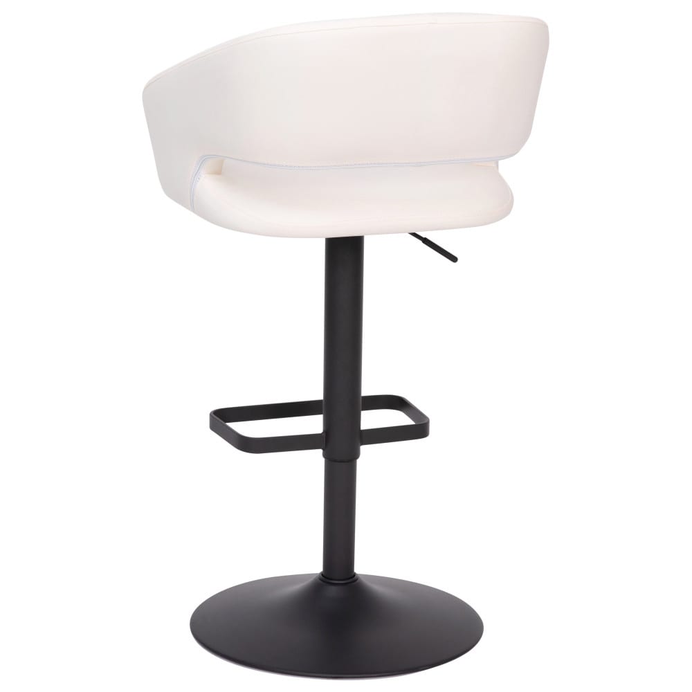 Tabouret de bar moderne rembourré et à hauteur réglable avec dossier arrondi
