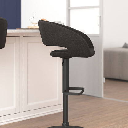 Tabouret de bar moderne rembourré et à hauteur réglable avec dossier arrondi