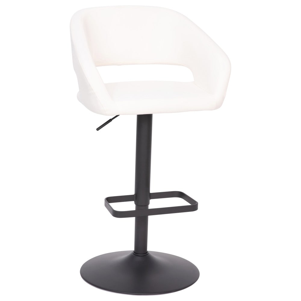 Tabouret de bar moderne rembourré et à hauteur réglable avec dossier arrondi