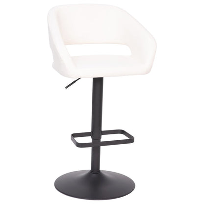 Tabouret de bar moderne rembourré et à hauteur réglable avec dossier arrondi